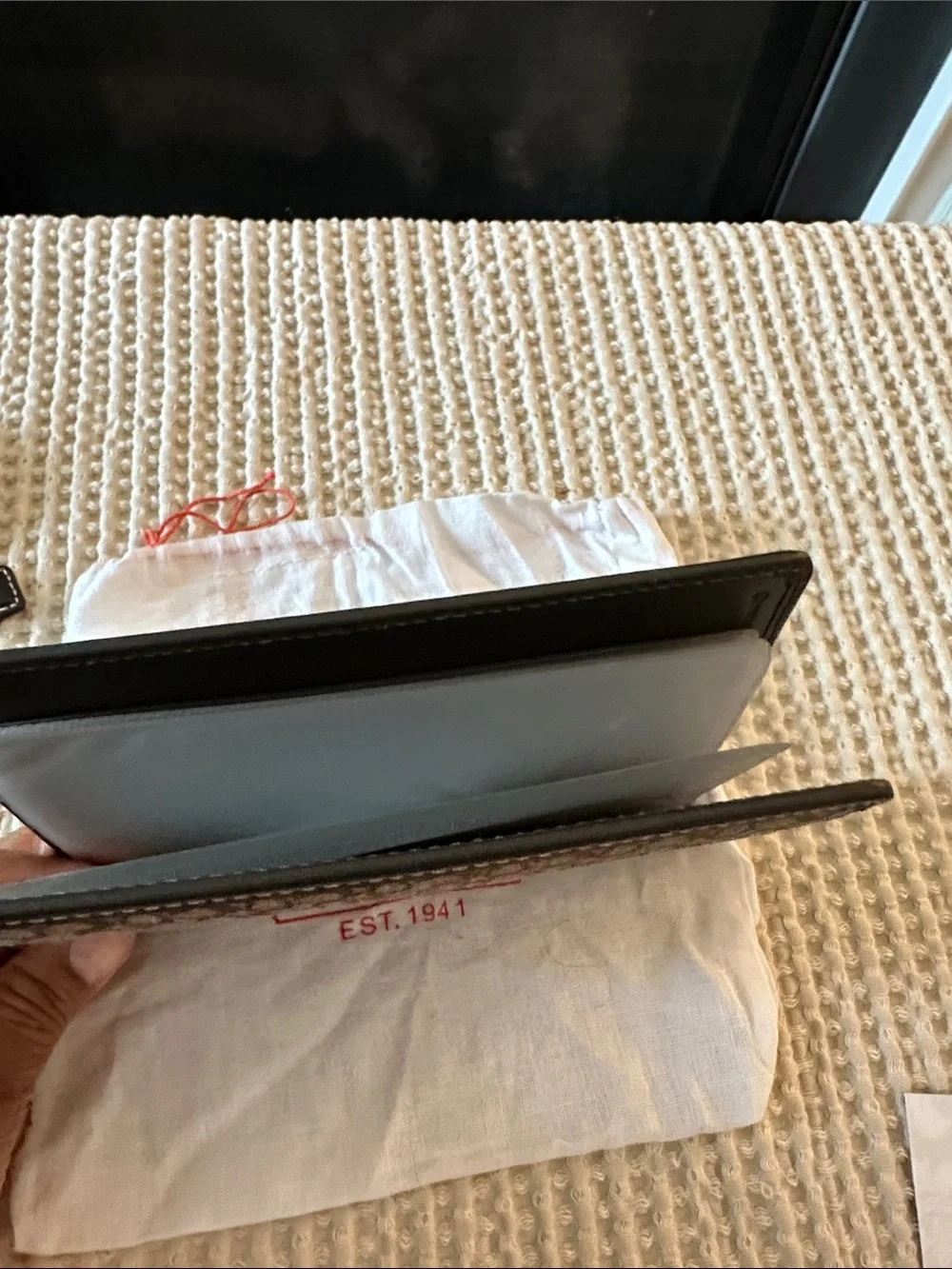 Coach compact leather